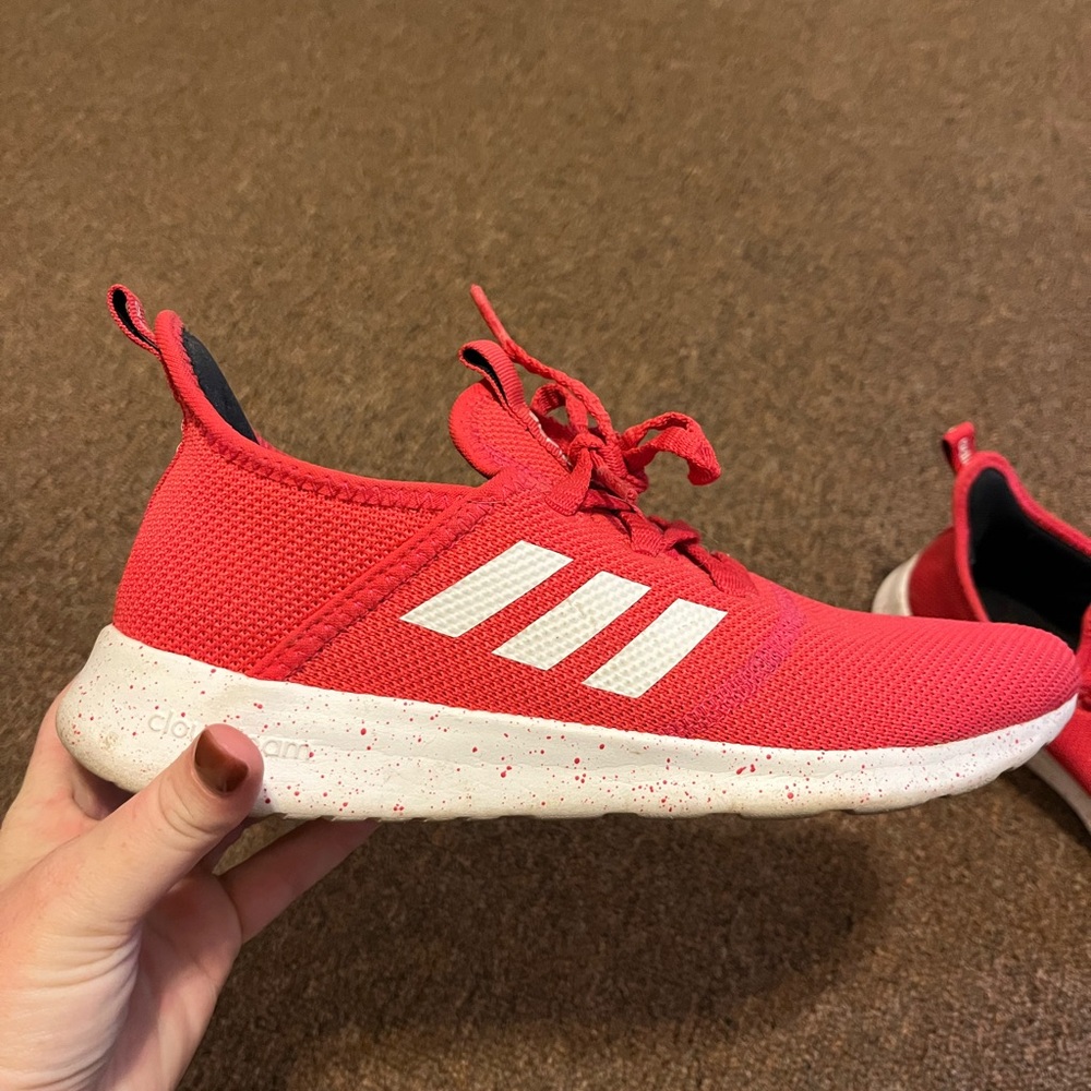 Red Adidas Cloudform Sneakers
